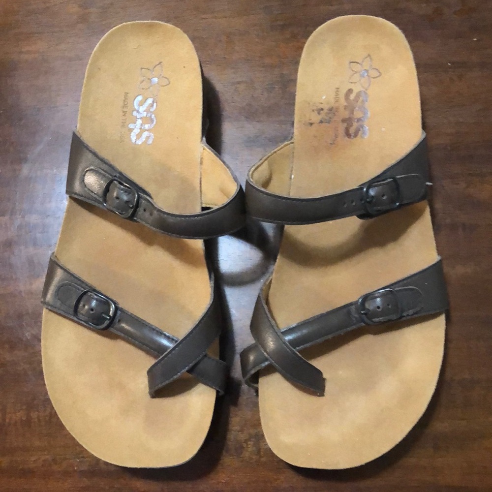 SAS Shelly - Toe Loop Slide Coffee Color